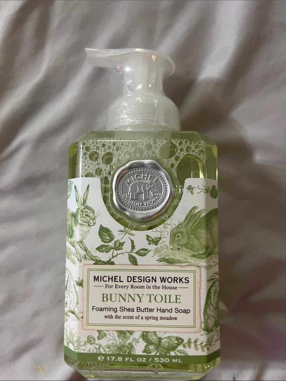 Michael Design Works Bunny Toile Foaming Shea Butter Hand Soap